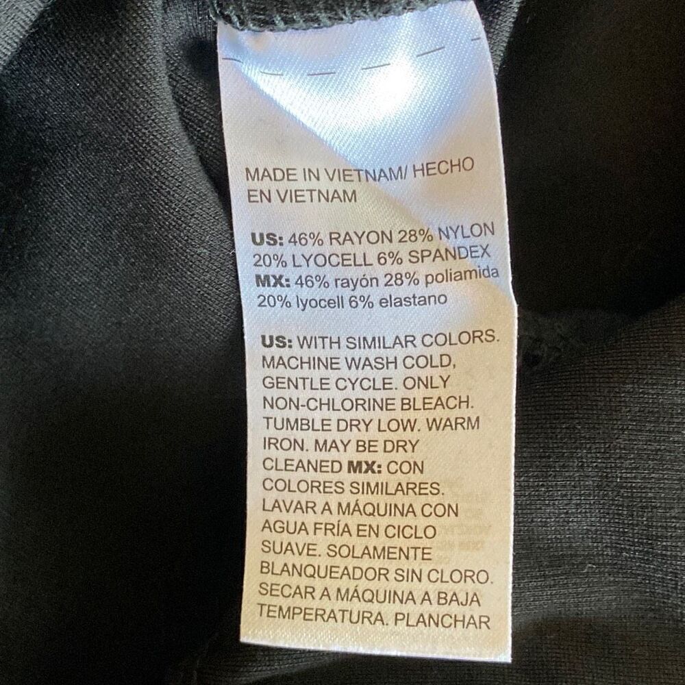Chicos NWT $159 Midi Dress Tiered Ponte Solid Black All Occasions/ Seasons Sz 12 - Picture 9 of 13